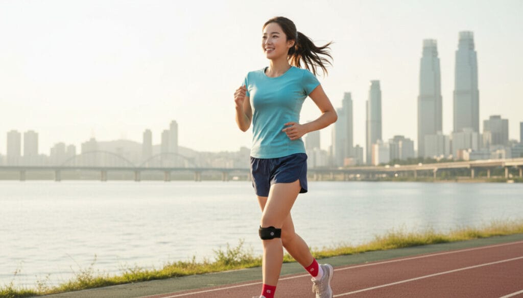 런닝하는 여성의 모습