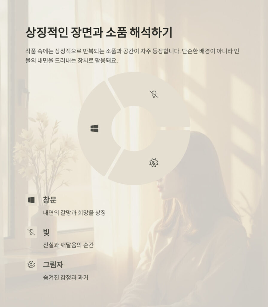 상징적인 장면 및 소품 도표