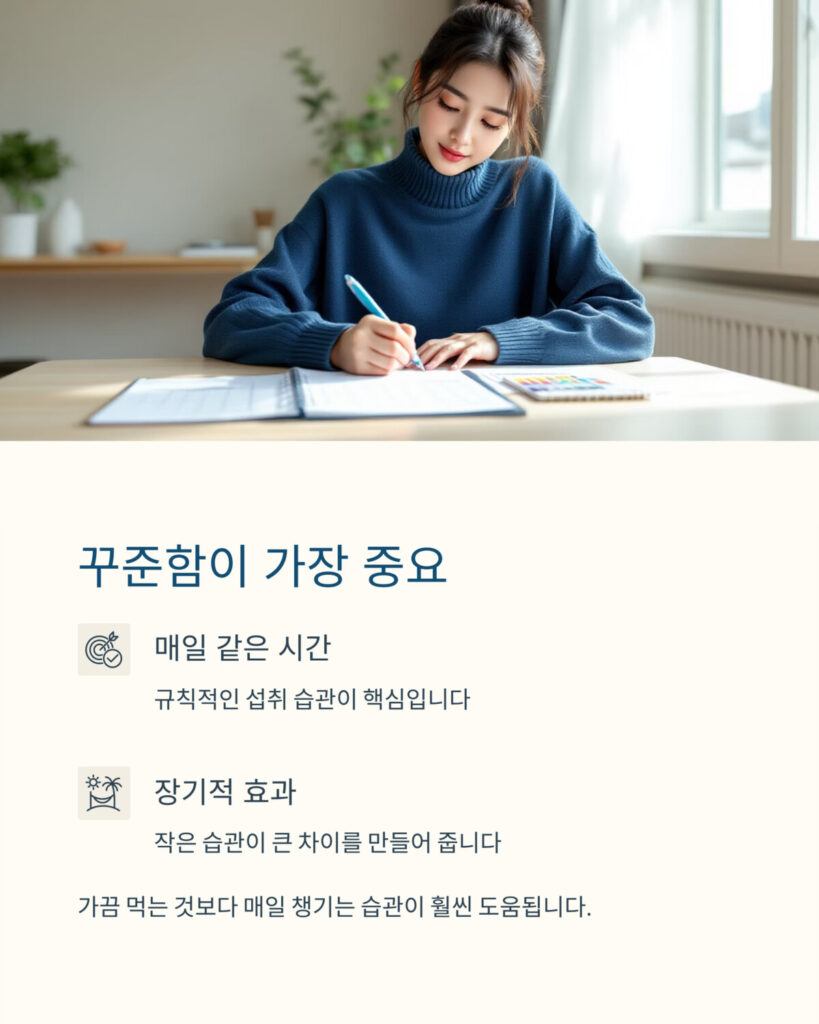 책상에 앉아 있는 여성 모습