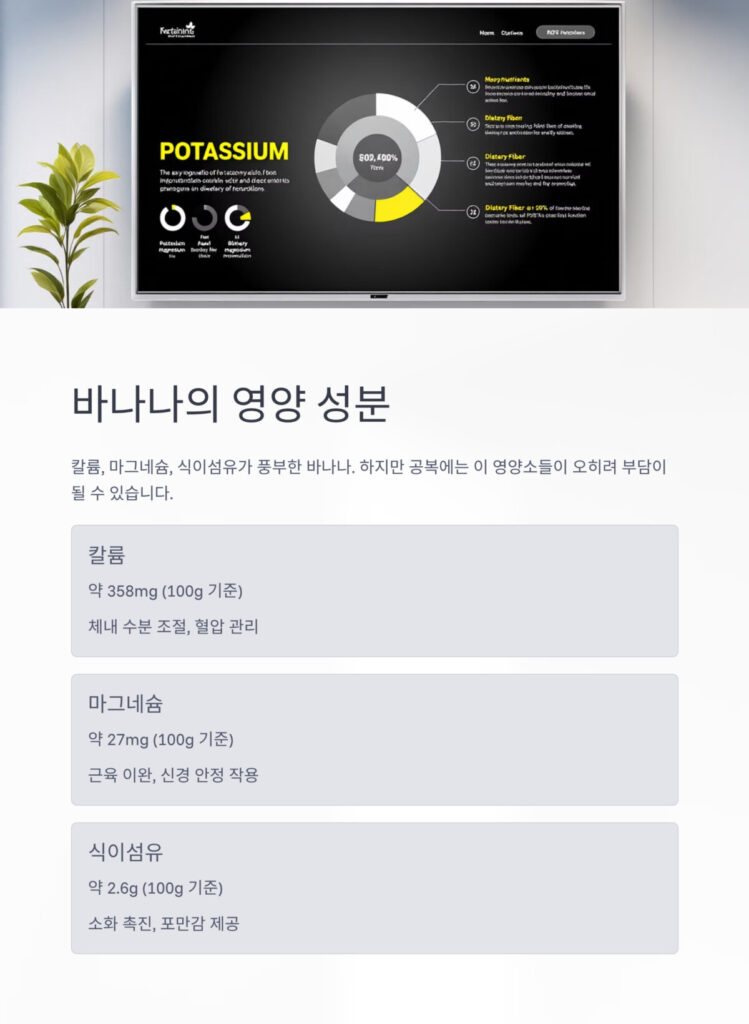 바나나 영양 성분