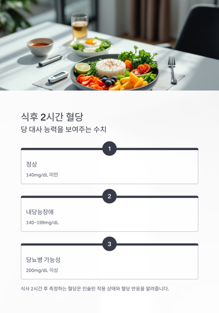 식후 2시간 혈당 지표