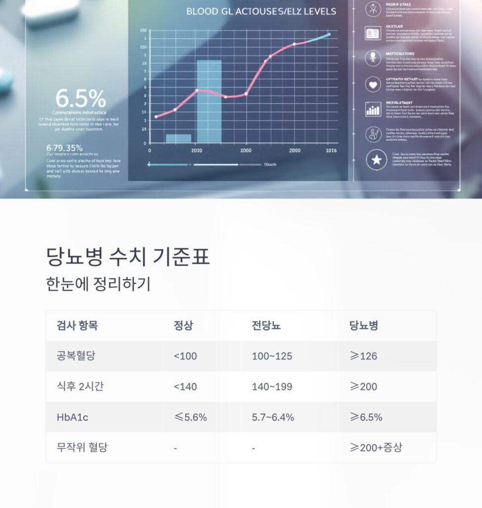 당뇨병 수치 기준표