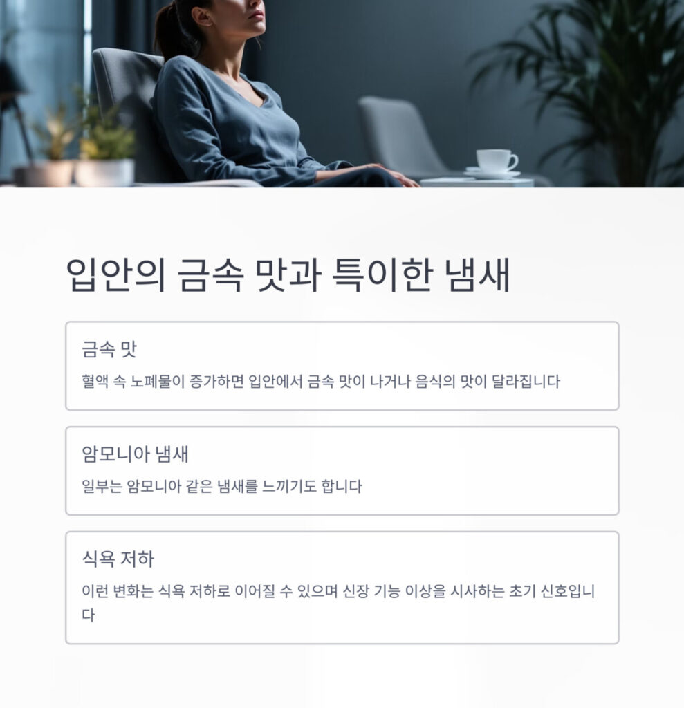 입안의 금속 냄새