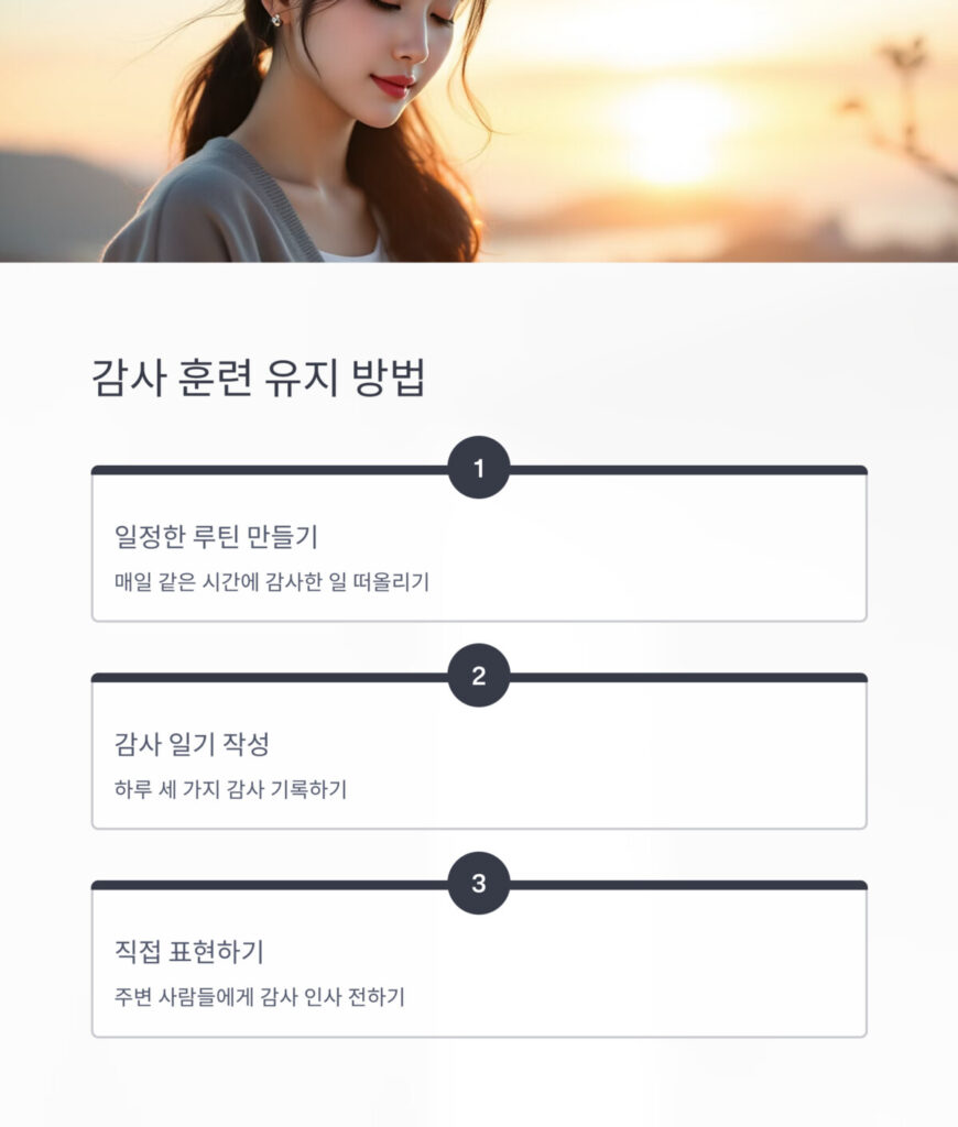 감사 훈련 유지 방법 도표