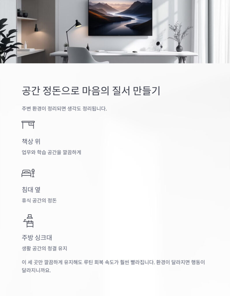 잘정돈된 거실 모습