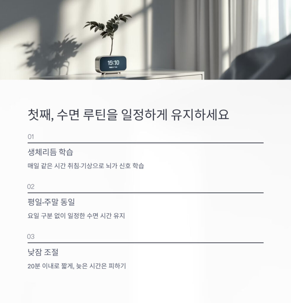 수면루틴 일정유지