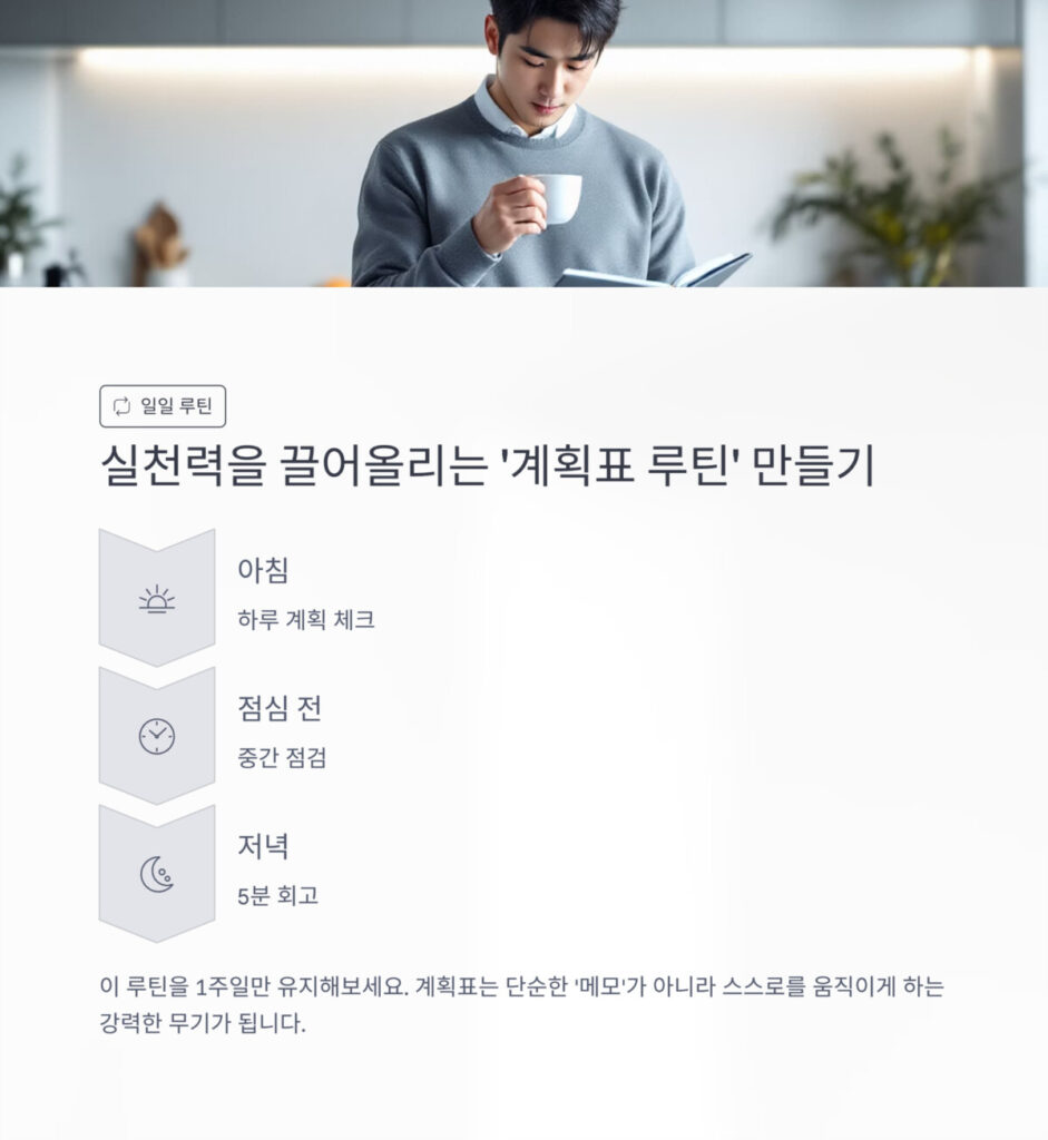 실행력을 끌어올리는 계획루틴