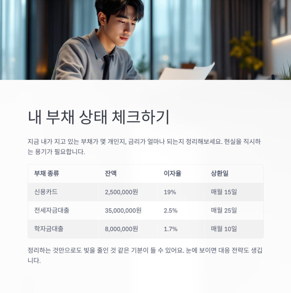 내부채상태 체크