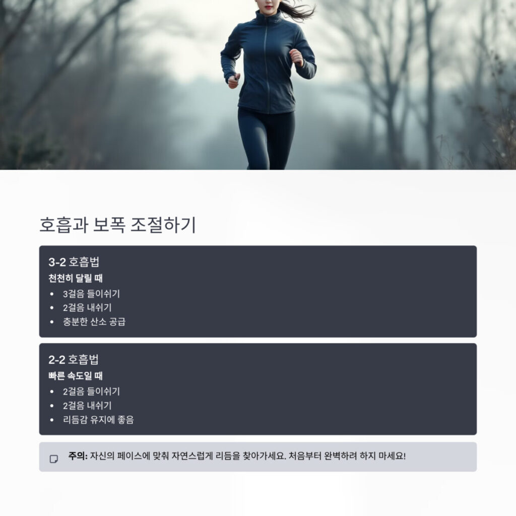 호흡과 보폭조절