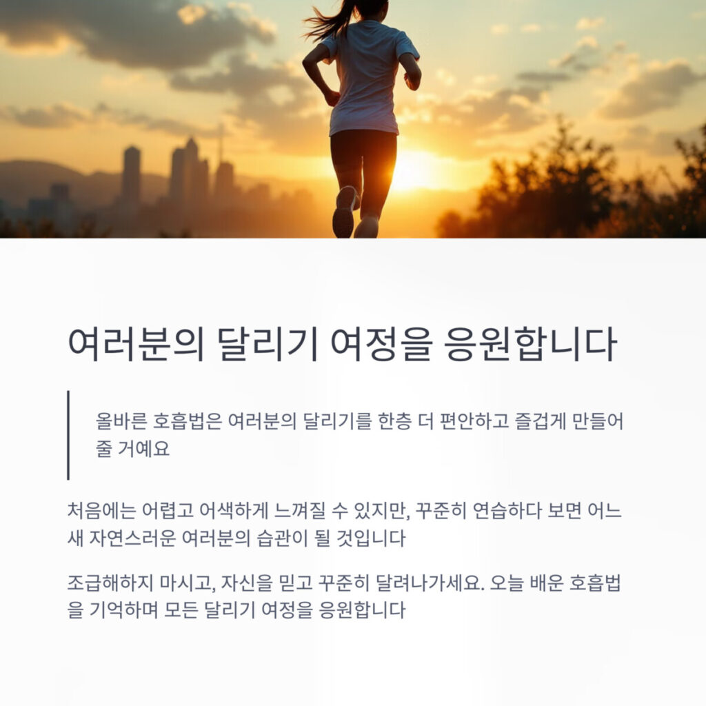 런닝하는 여성의 모습