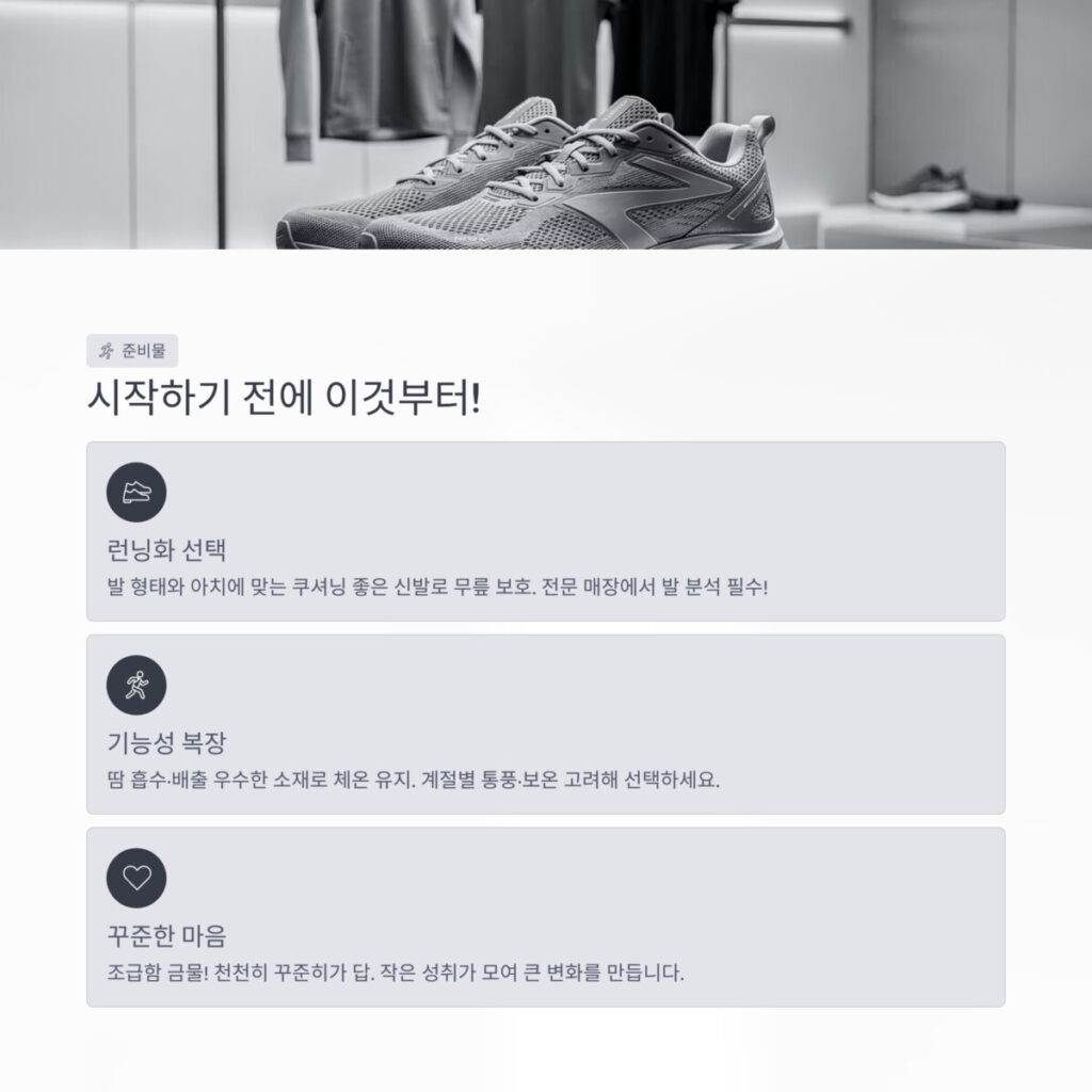 런닝 시작전 주의사항