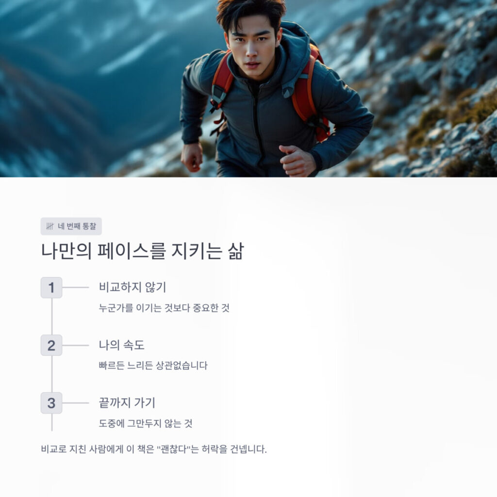 나만의 페이스를 지키는 삶