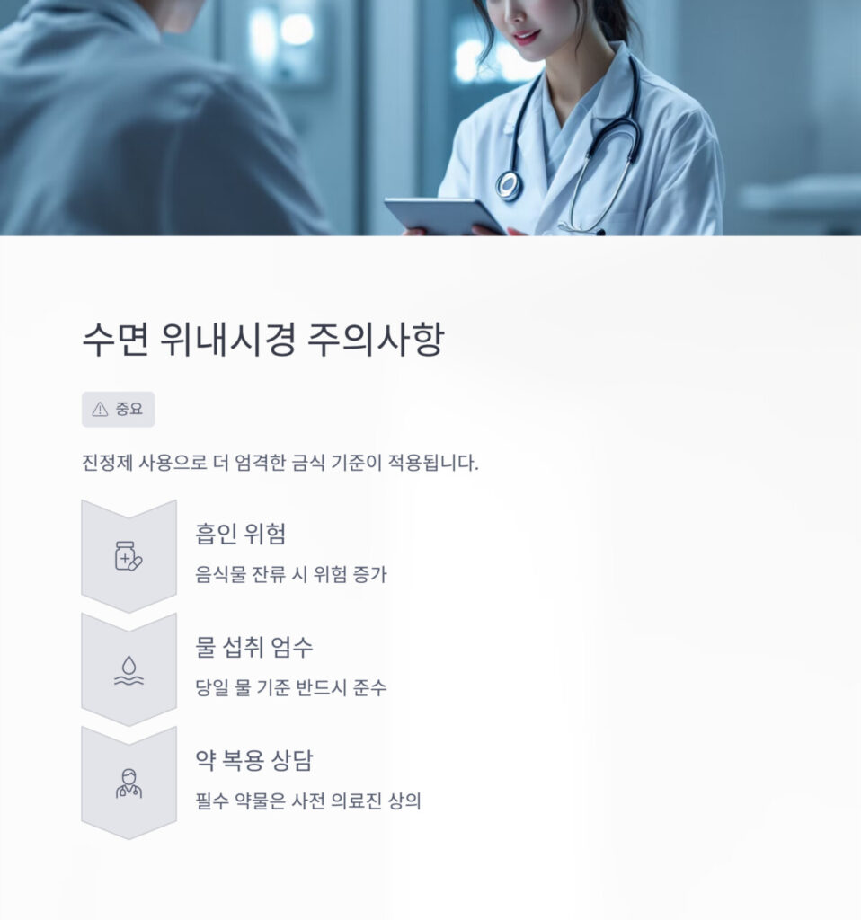 수면 내시경시 주의할점