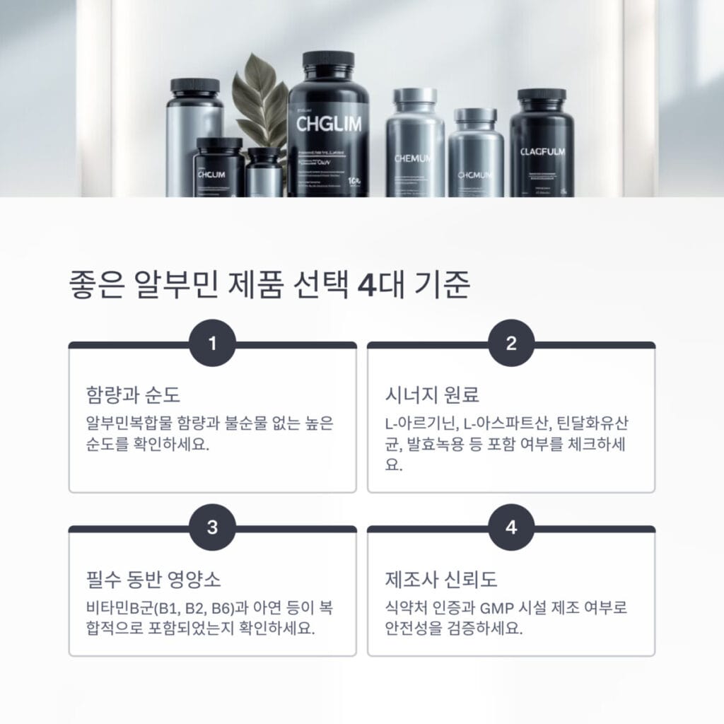 좋은 알부민 제품 고르는 4가지 핵심 기준