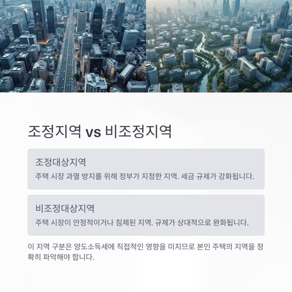 조정지역과 비조정지역